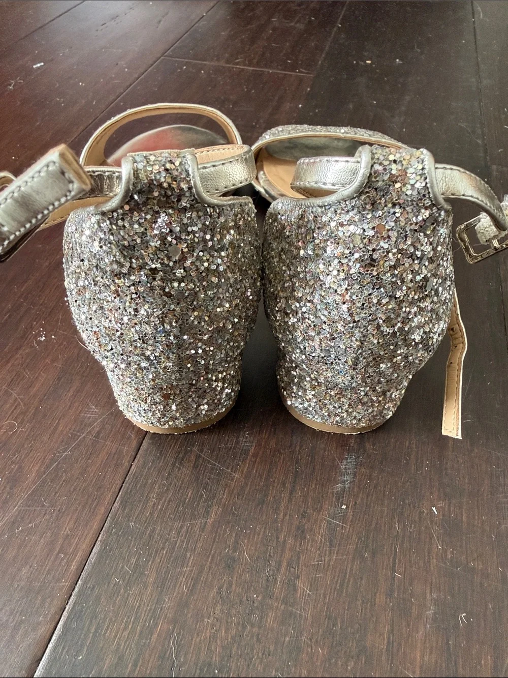 GB Girls Glitter Ankle-Strap Sandals